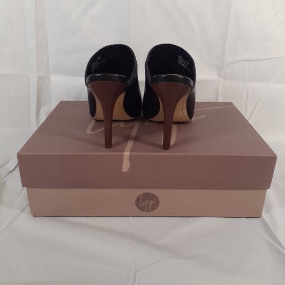 Latigo Black High Heel Mules - 7 1/2 - Picture 4 of 6